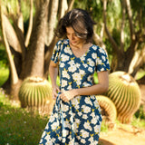 Elodie Dress in Gardenia Midnight
