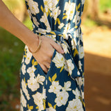 Elodie Dress in Gardenia Midnight