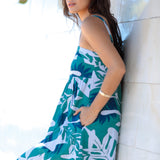 Sage Dress in Monstera Jungle