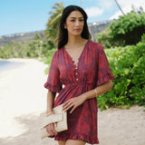 Selena Dress in Petals Plum