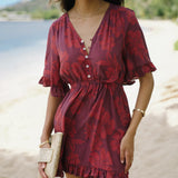 Selena Dress in Petals Plum