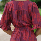 Selena Dress in Petals Plum