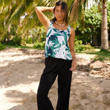 Tezza Top in Monstera Jungle