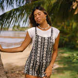 Vinnie Romper in Aloha Stripe