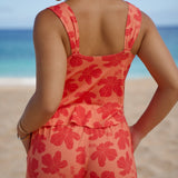 Zinnia Top in Kokiʻo Coral