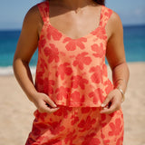 Zinnia Top in Kokiʻo Coral