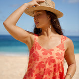 Zinnia Top in Kokiʻo Coral